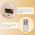 Eywamage Glass Flameless Candles with Remote - Clear view 2