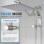 G-Promise Inch All Metal Rain Shower Head with Handheld