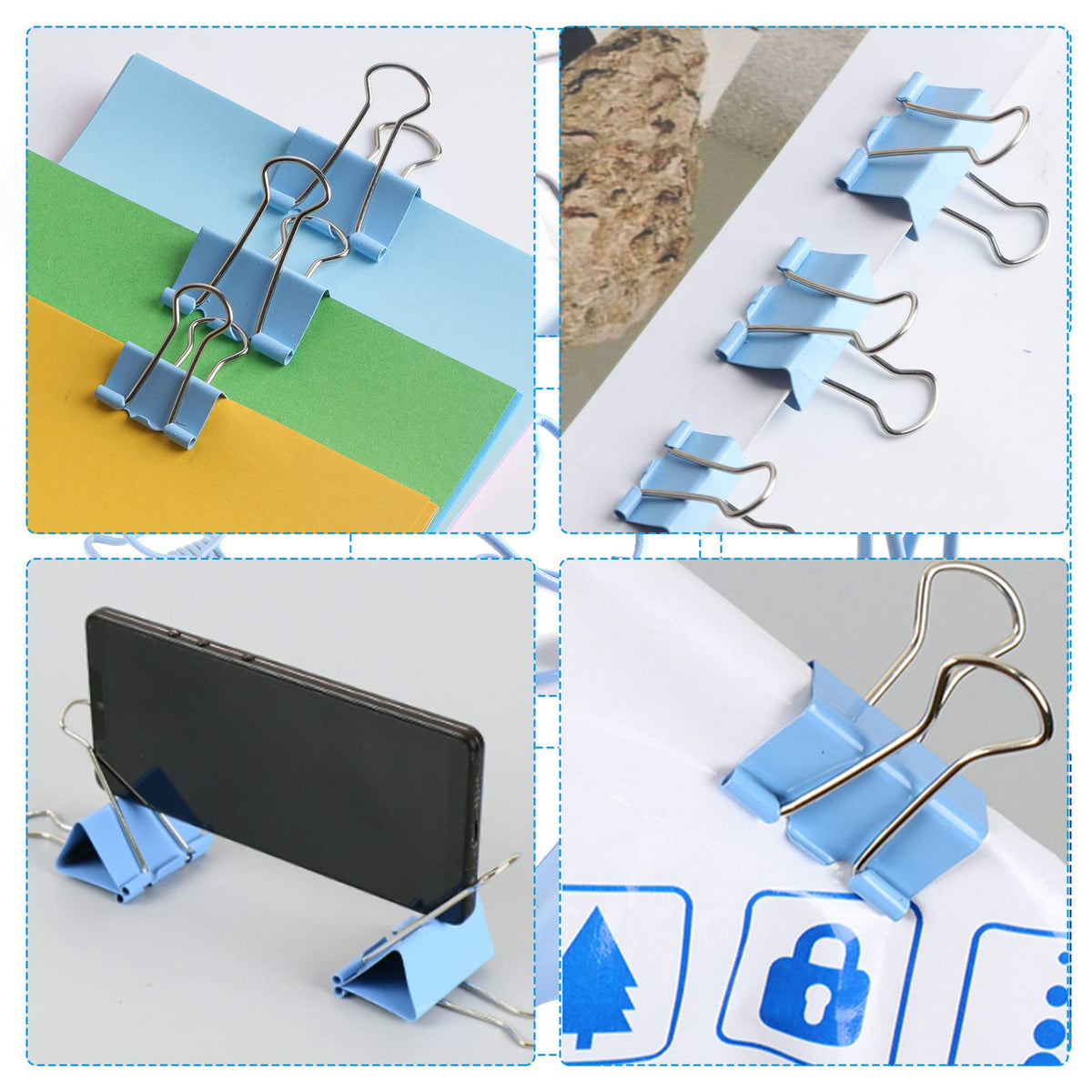 Creechwa Paper Binder and Clips - Blue / 72 / 1 Pack view 3