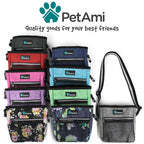 PetAmi Hands Free Dog Treat Pouch for Training and Walking - Floral Grey view 6