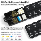 Foldable Portable 7 Day Pill Organizer 2 Times a Day, AM PM Weekly Pill Box