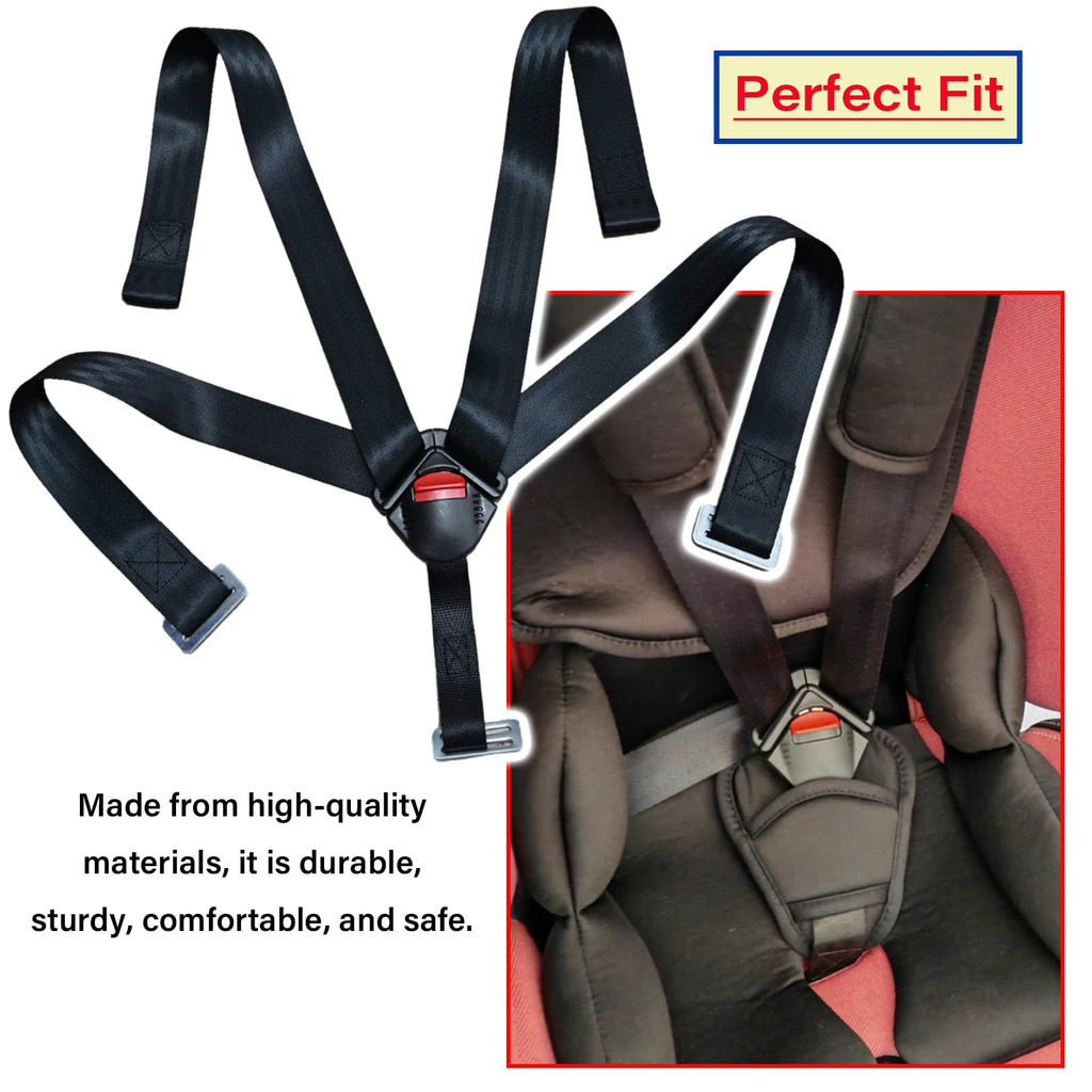 Universal 5 Point Seat Chest Harness with Locking Buckle Adjustable Straps Replacement (additional view 4)