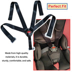Universal 5 Point Seat Chest Harness with Locking Buckle Adjustable Straps Replacement (additional view 4)