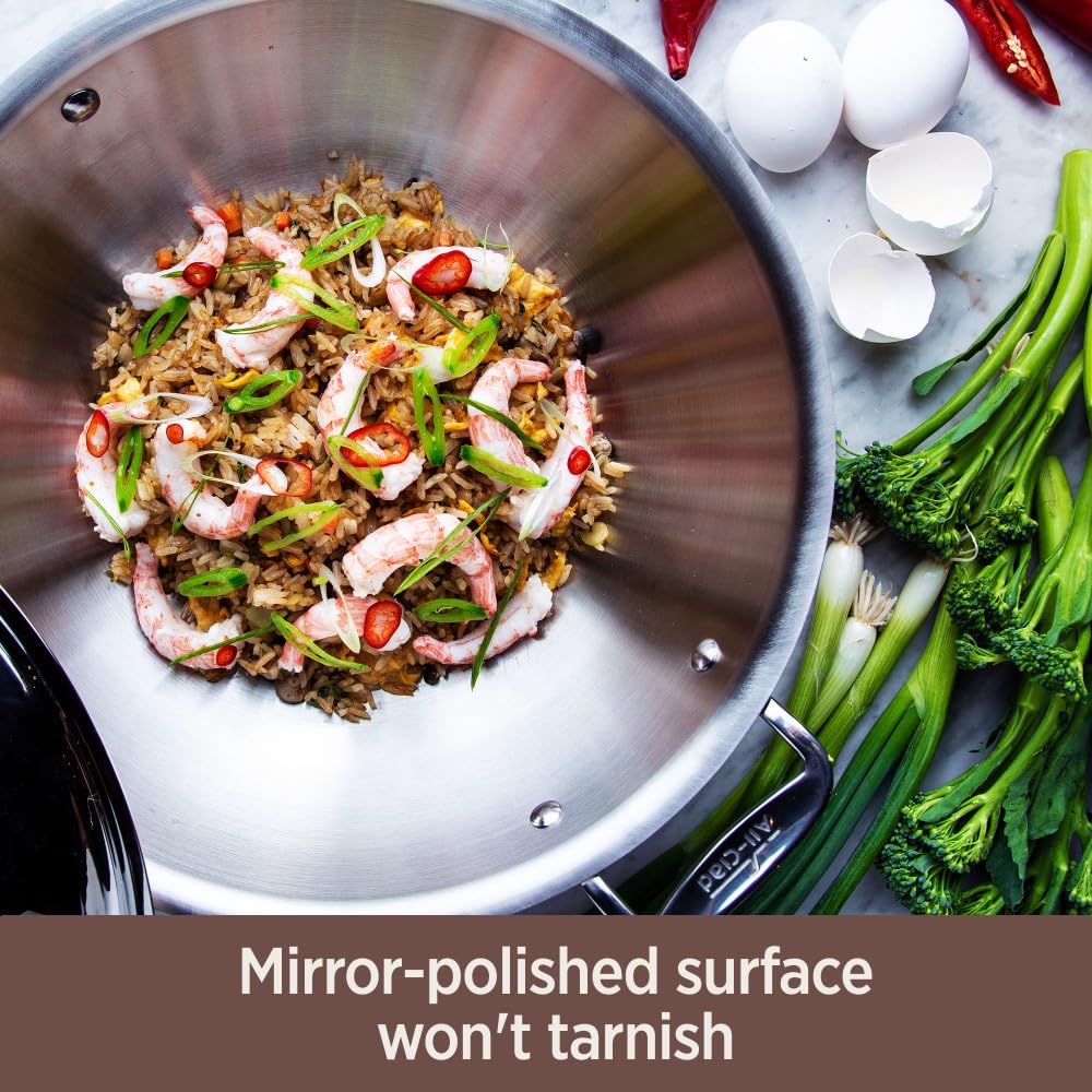 All-Clad Copper Core 5-Ply Stainless Steel Sauté Pan with Steel Lid 6 Quart Induction (additional view 2)