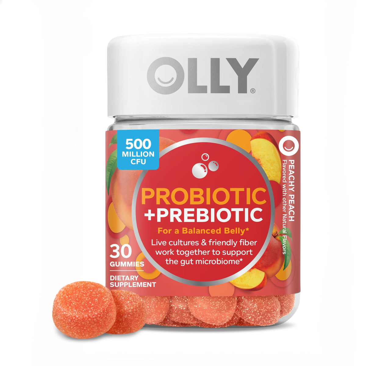 OLLY Probiotic + Prebiotic Gummy - 30 Count (Pack of 1)