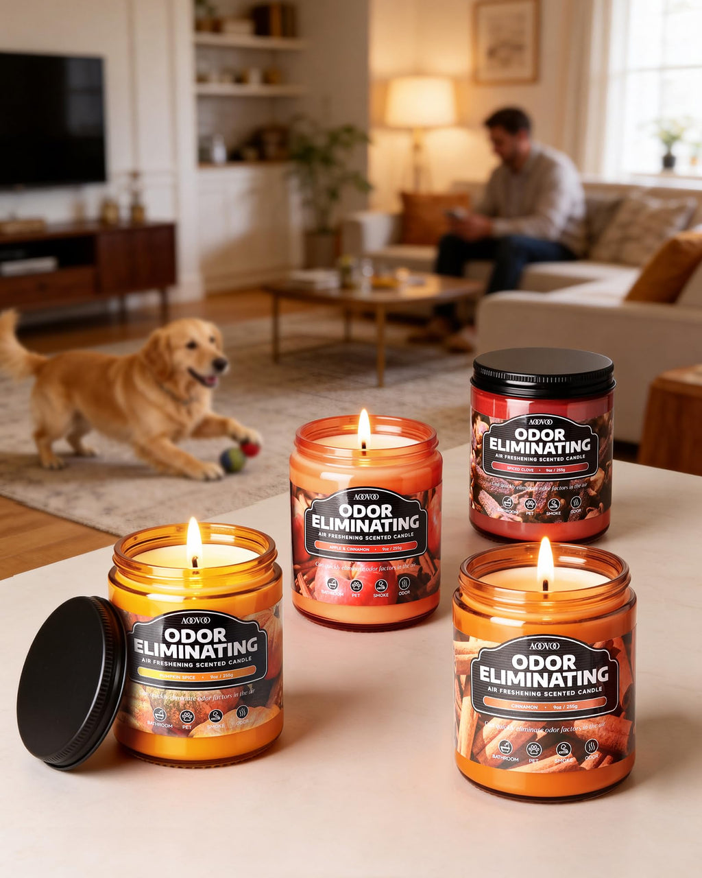 AOOVOO Odor Eliminating Candle