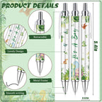 EYNDYN 145 Pieces Baby Shower Favors Ballpoint Pens and Keychains Gifts Bulk Retractable Pens Gender Reveal Cards Souvenirs - 36 / Dinosaur view 1