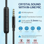 COOSII AC01 Over-Ear Headphones Wired - Black Blue view 4