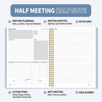 SUNEE Half Meeting Half Note - Professional Notebook for Work