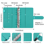 SKYDUE Budget Binder, Money Saving Binder with Zipper Envelopes, Cash Envelopes and Expense Budget Sheets for Budgeting