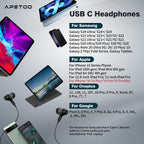 USB C Headphones for iPhone 18 Pro Max 17 16 15/Galaxy S26 FE Wired Earbuds - Black view 6