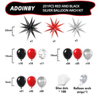 ADOINBY Balloons Arch Kit - Red and Black Silver view 1