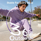Purple Over Open Ear Earbuds Sport Headphones Bluetooth Wireless Outside (additional view 1)
