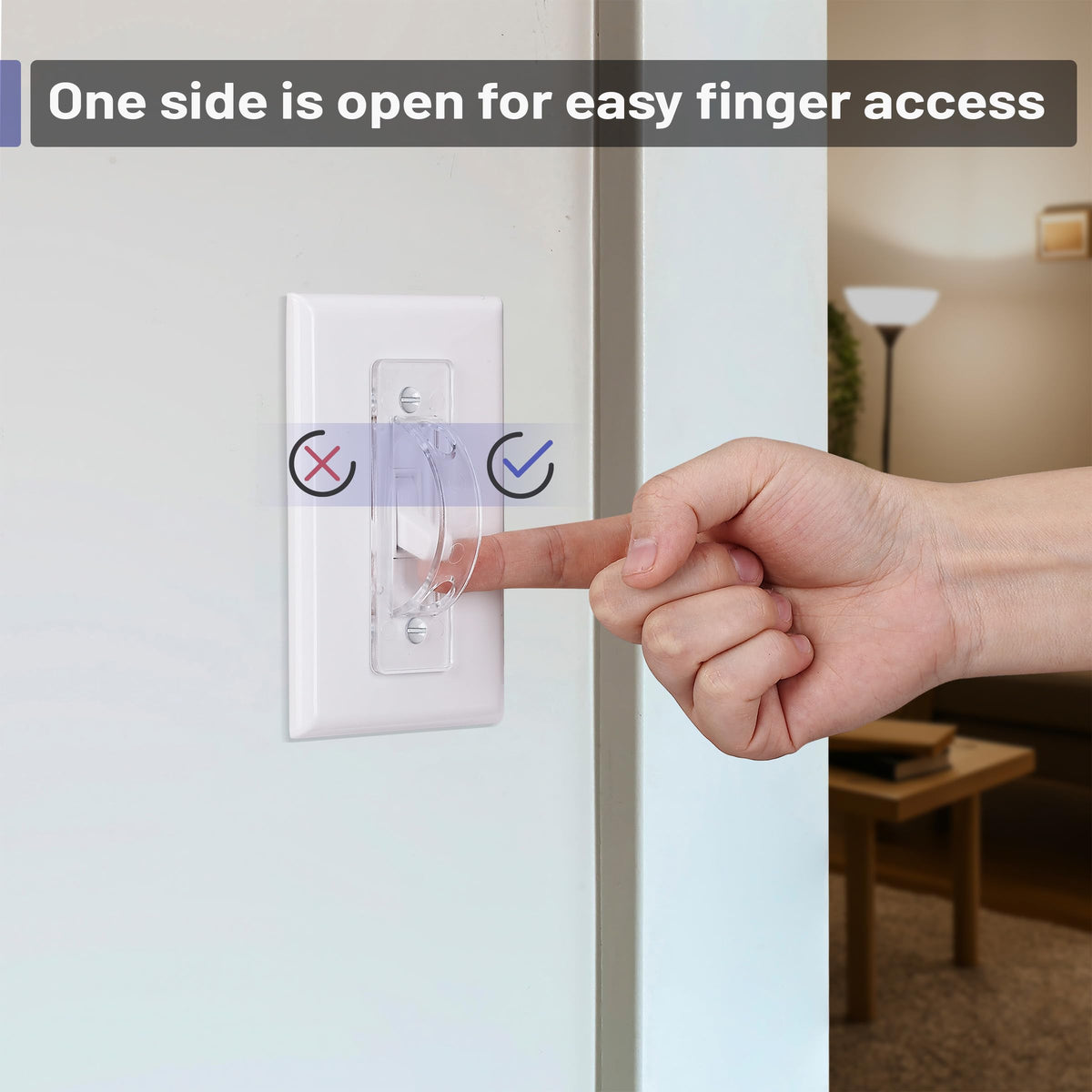 Bates Choice Bates- Light Switch Guard Cover, 6 Pack, Clear, Toggle Switch Cover, Light Switch Blocker (LSG6)