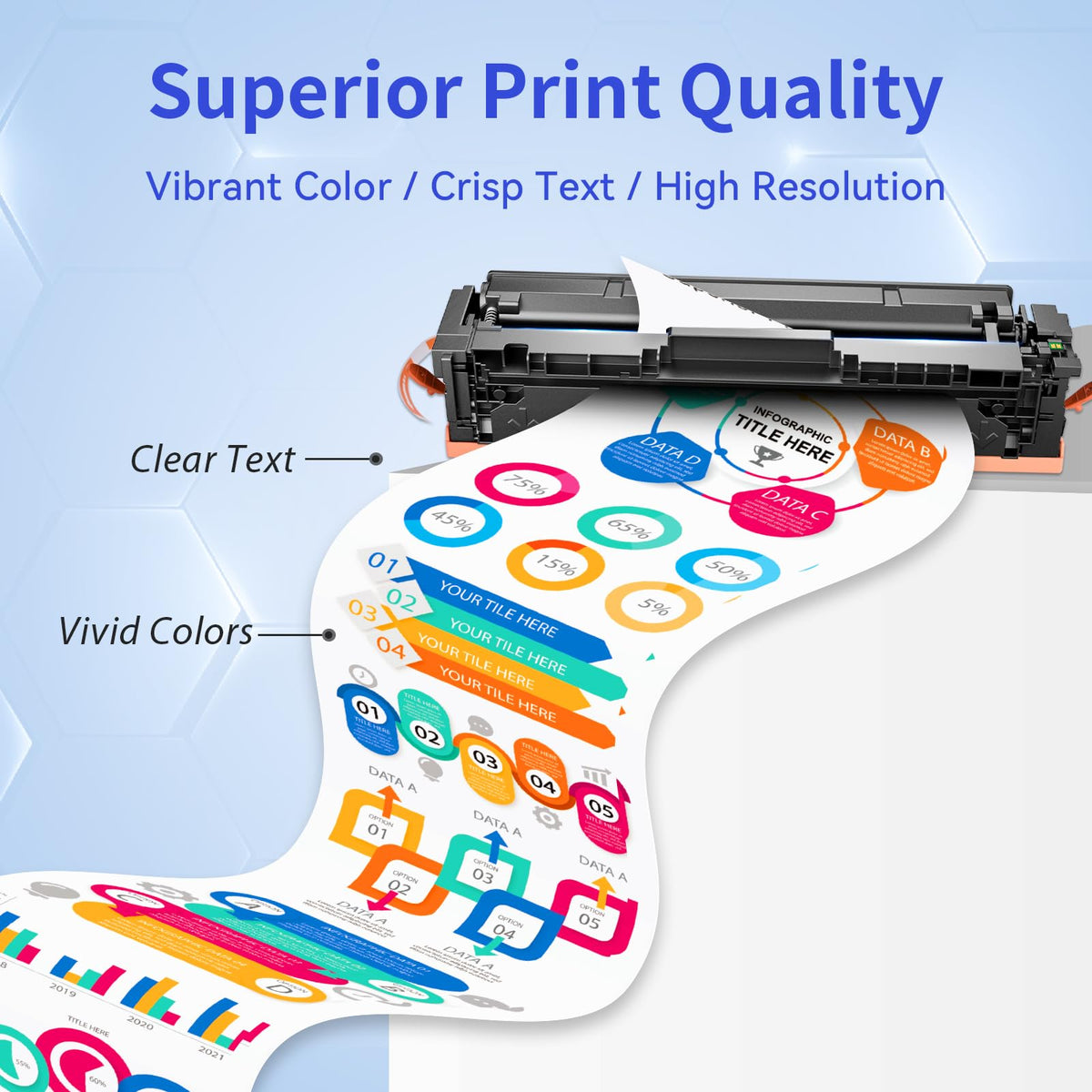 218X Toner Cartridges 4 Pack for HP 218X 218A 3301fdw 3301sdw 3201dw 3301 (additional view 3)