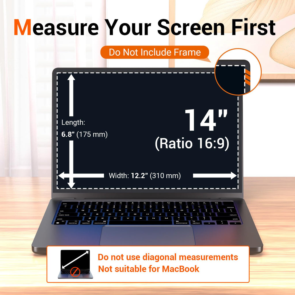 gopupu 2 Pack Blue Light Screen Protector Anti Blue Light and Glare - 14 inch 16:9 view 1