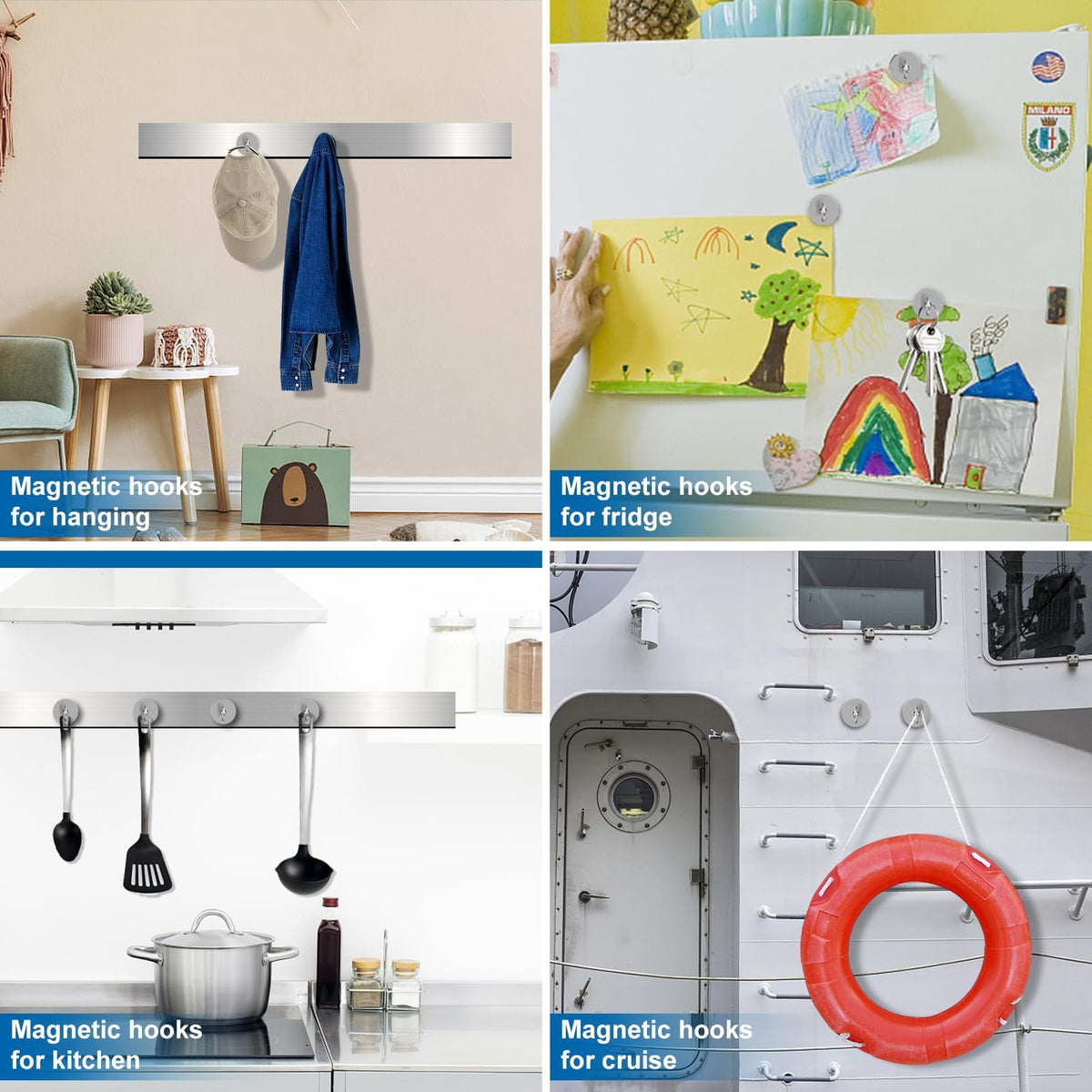 LOVIMAG Magnetic Hooks for Cruise Cabins 130LBS Heavy Duty Magnet Hook 25P (additional view 3)
