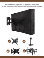 iBirdie Outdoor TV Cover 70 to 75 inch Waterproof and Weatherproof, – Black (iBirdie-TV-Cover-Zipper-Black-70-75)