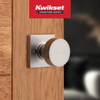 Kwikset Pismo Dummy Door Knob, Single Sided Handle for Closets, French Double Doors, and (additional view 1)