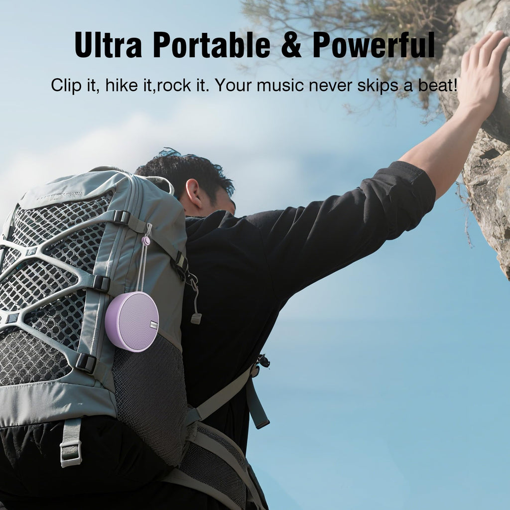 INSMY C12 IP67 Waterproof Shower Bluetooth Speakers,Portable Small Speaker - Purple view 6