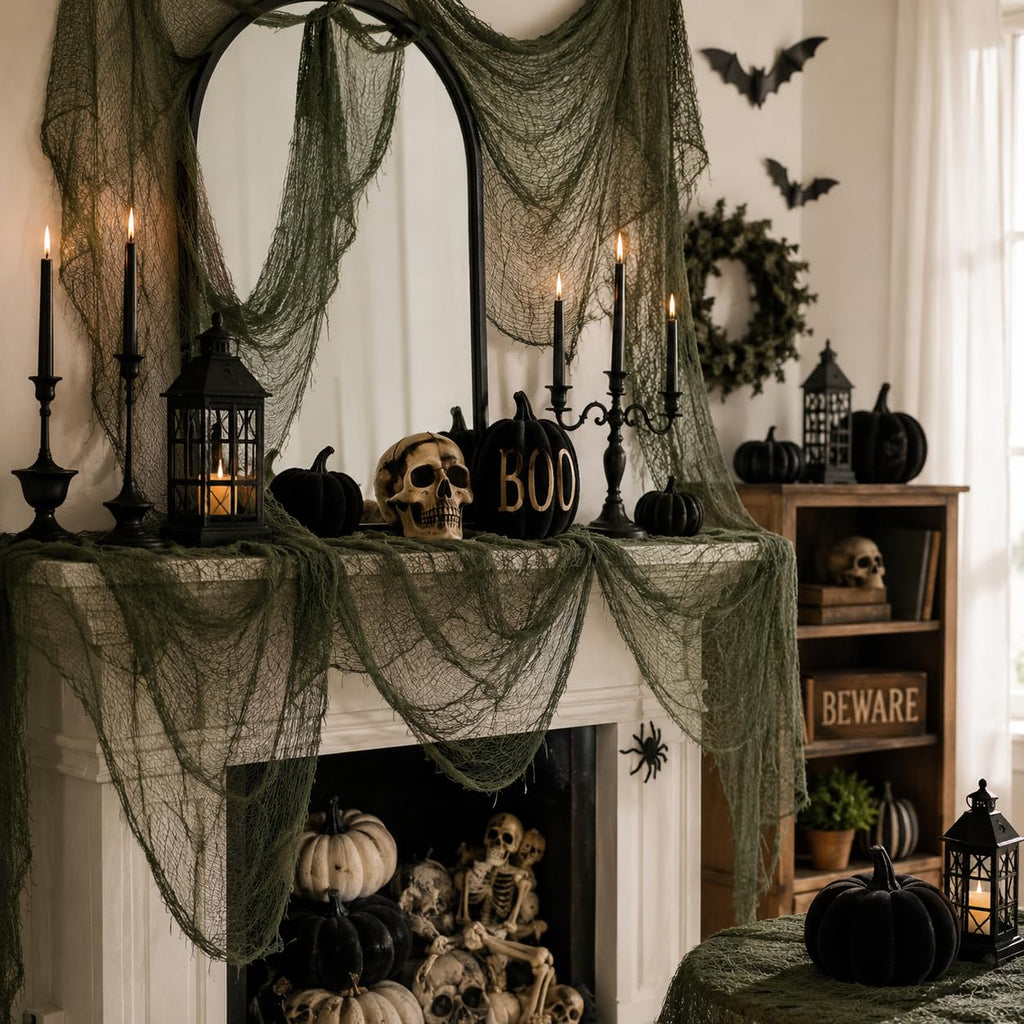Qtisky Halloween Gauze Creepy Cloth