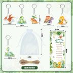 EYNDYN 145 Pieces Baby Shower Favors Ballpoint Pens and Keychains Gifts Bulk Retractable Pens Gender Reveal Cards Souvenirs - 36 / Dinosaur view 2