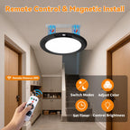 KYEKIO Rechargeable Motion Sensor Ceiling Light with Remote - Black view 2