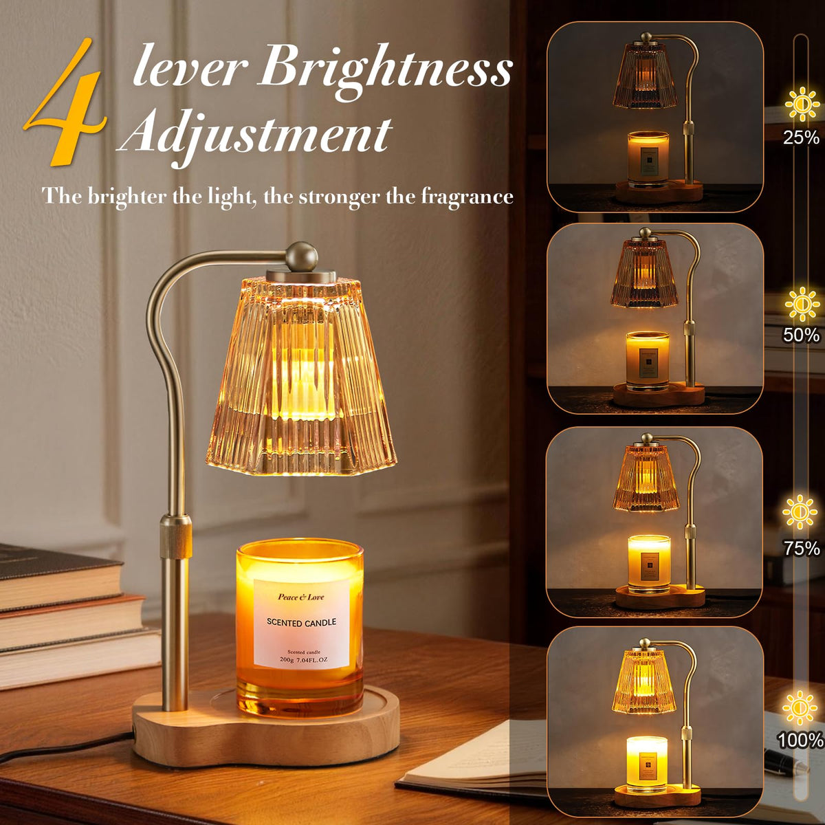 AODHGR Candle Warmer Lamp with Timer Dimmable
