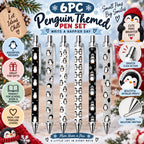 YJ PREMIUMS 6PC Ballpoint Pens - Penguin view 1