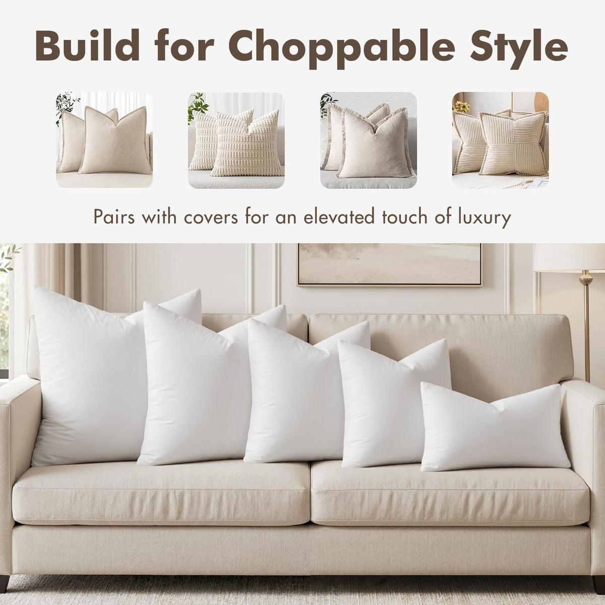 MIULEE Pillow Inserts - 2 / 12x20 Inch view 5