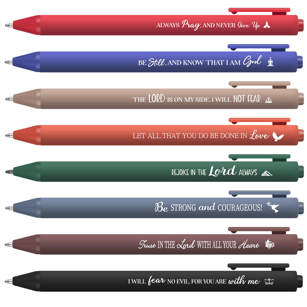 Sayglossy Pens Christian Pens Bulk - Dark Color / Bible Verse