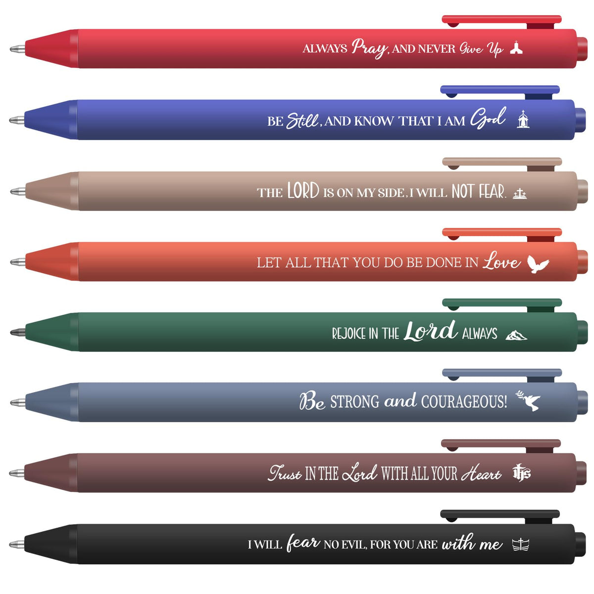 Sayglossy Pens Christian Pens Bulk - Dark Color / Bible Verse