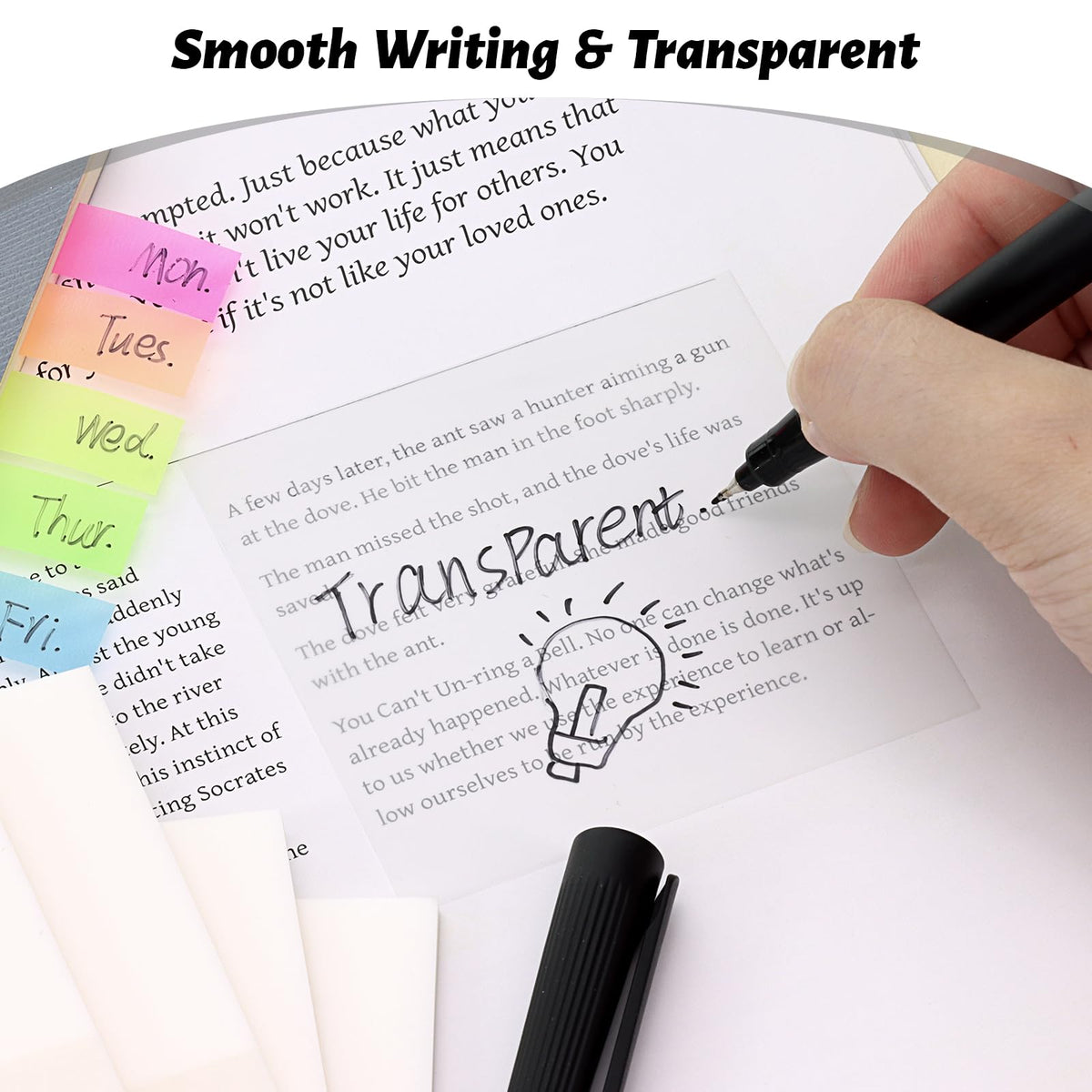 800 Sheets Transparent Sticky Notes