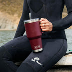 YETI Rambler 35 oz Straw Mug, Wild Vine Red (additional view 1)