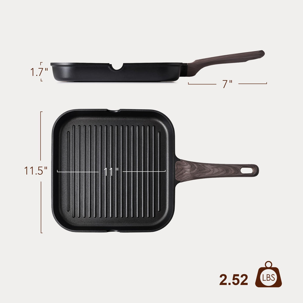 SENSARTE Nonstick Grill Pan for Stove Tops, Versatile Griddle