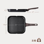 SENSARTE Nonstick Grill Pan for Stove Tops, Versatile Griddle