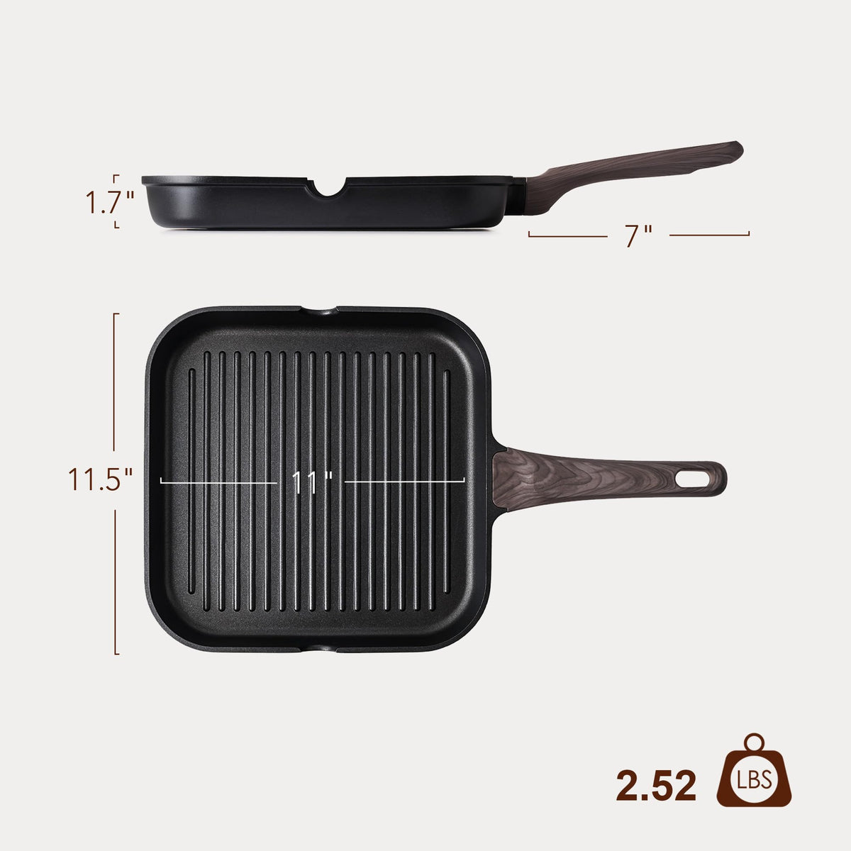 SENSARTE Nonstick Grill Pan for Stove Tops, Versatile Griddle
