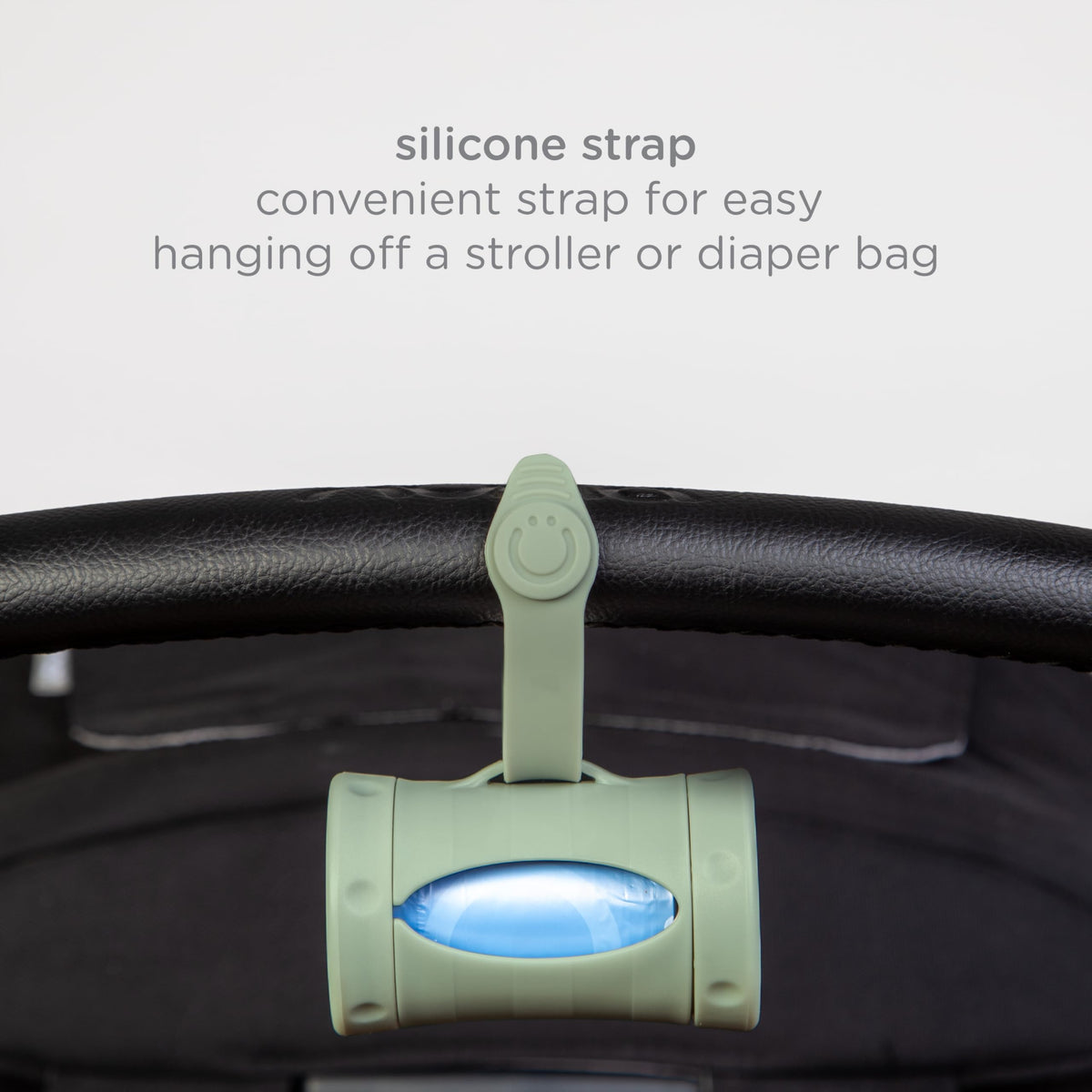 Ubbi Retractable Bag Dispenser for Diaper Bag - Sage Bag Dispenser view 3
