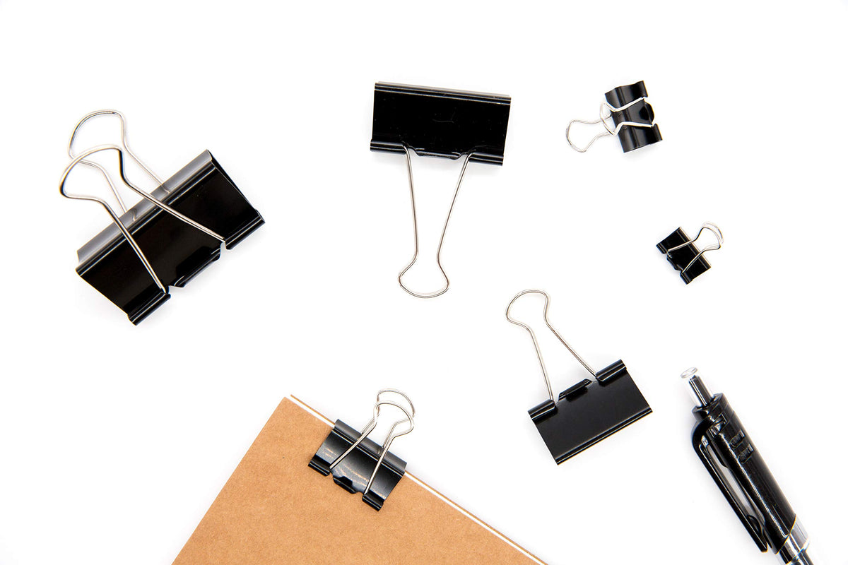 DSTELIN Binder Clips Paper Clamps Assorted Sizes 100 Count (Black), X Large, Large (additional view 4)