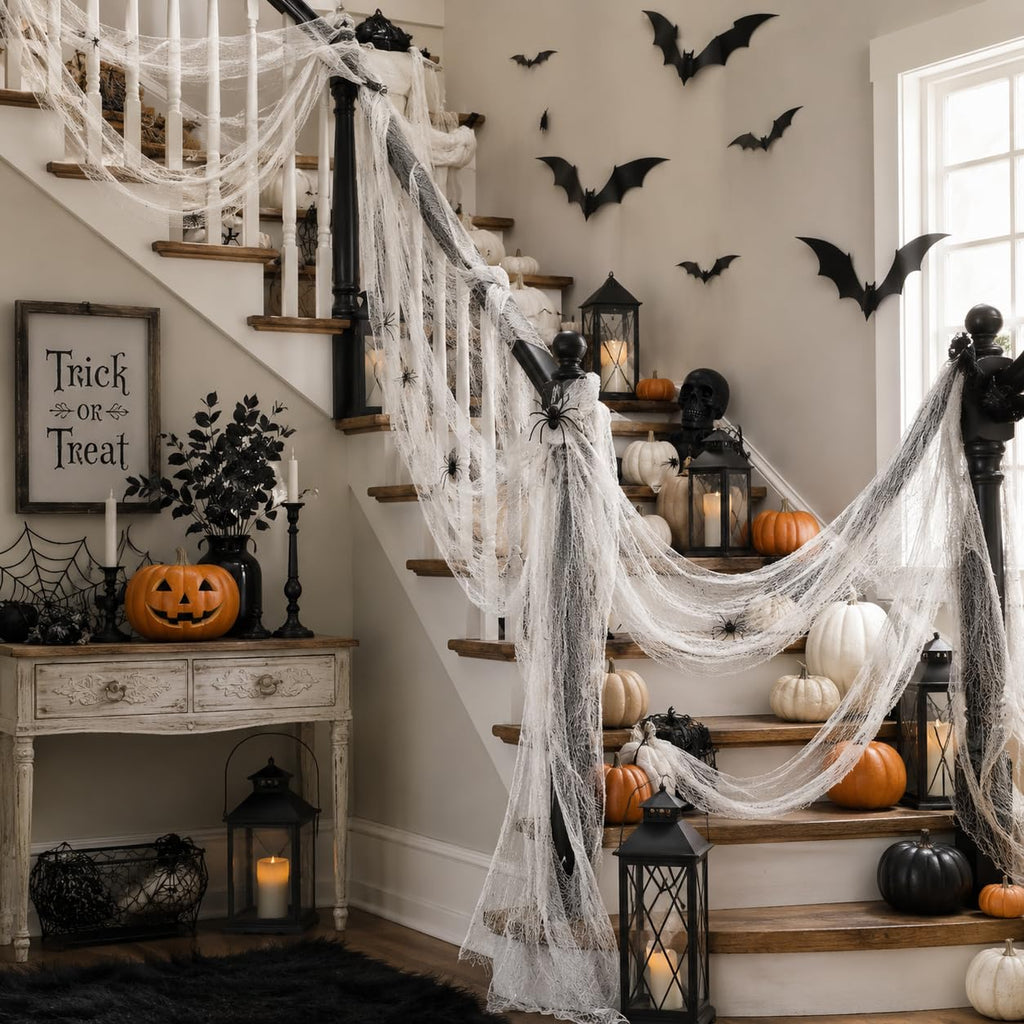 Qtisky Halloween Gauze Creepy Cloth