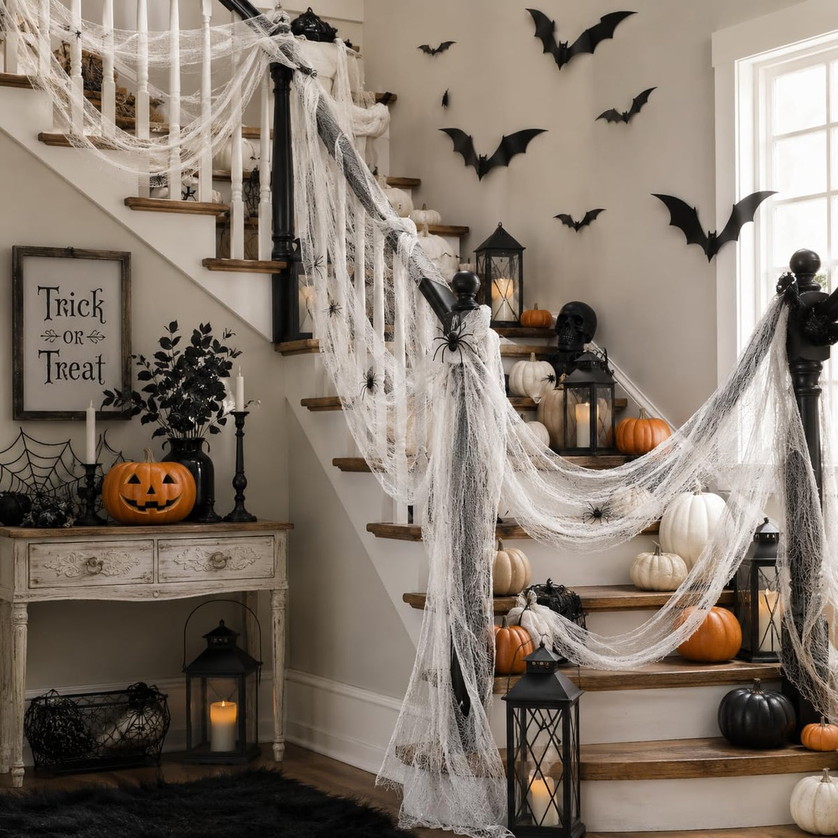 Qtisky Halloween Gauze Creepy Cloth