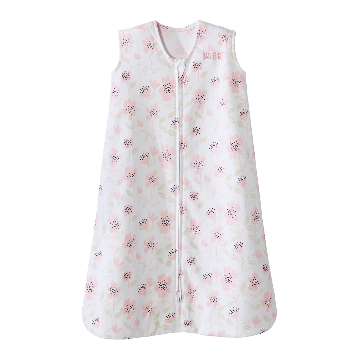 HALO SleepSack, 100% Cotton Wearable Blanket, Swaddle Transition Sleeping Bag, TOG 0.5, Wildflower Blush, Medium, 6-12