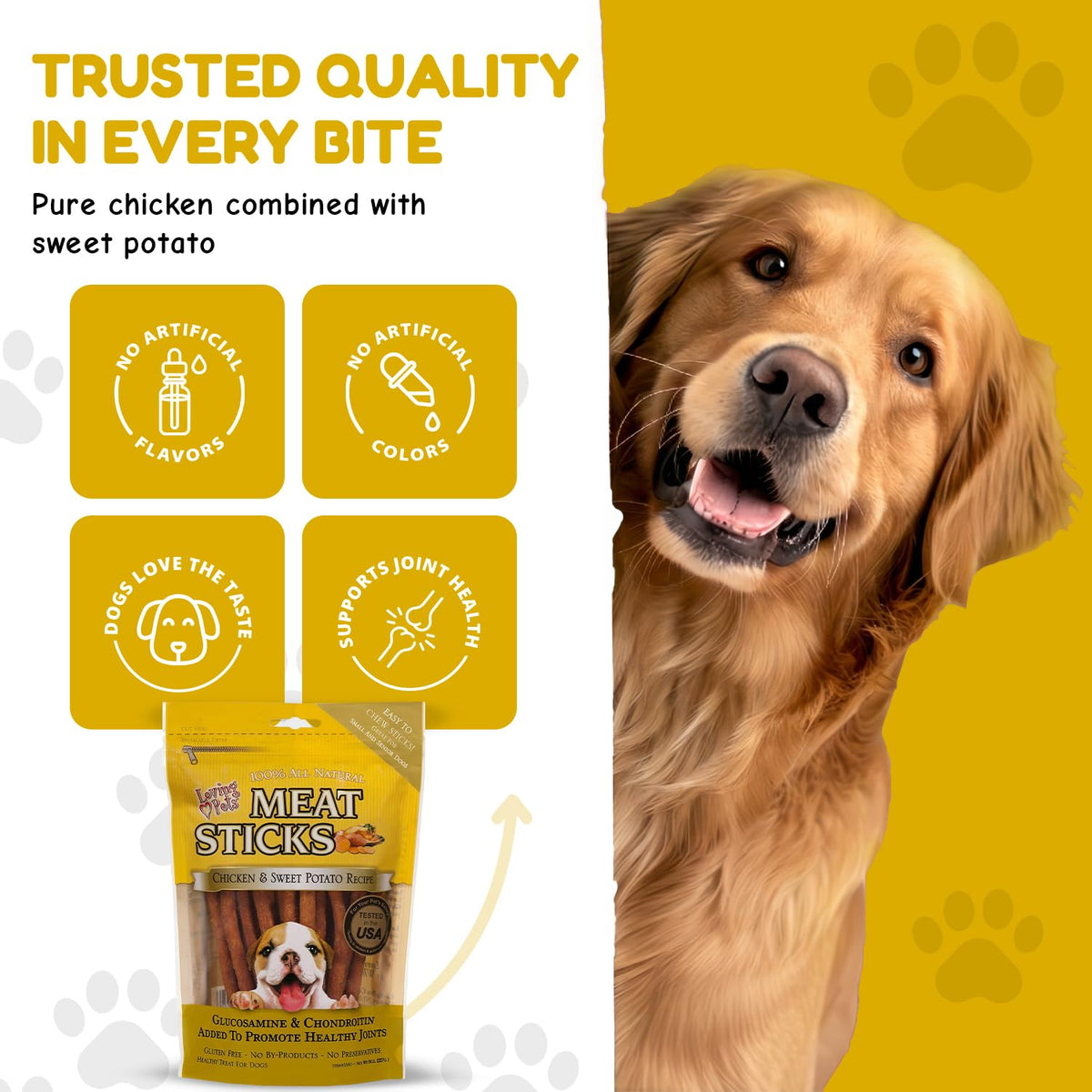 Loving Pets Meat Sticks Dog Treats - Sweet Potato and Chicken Recipe view 1