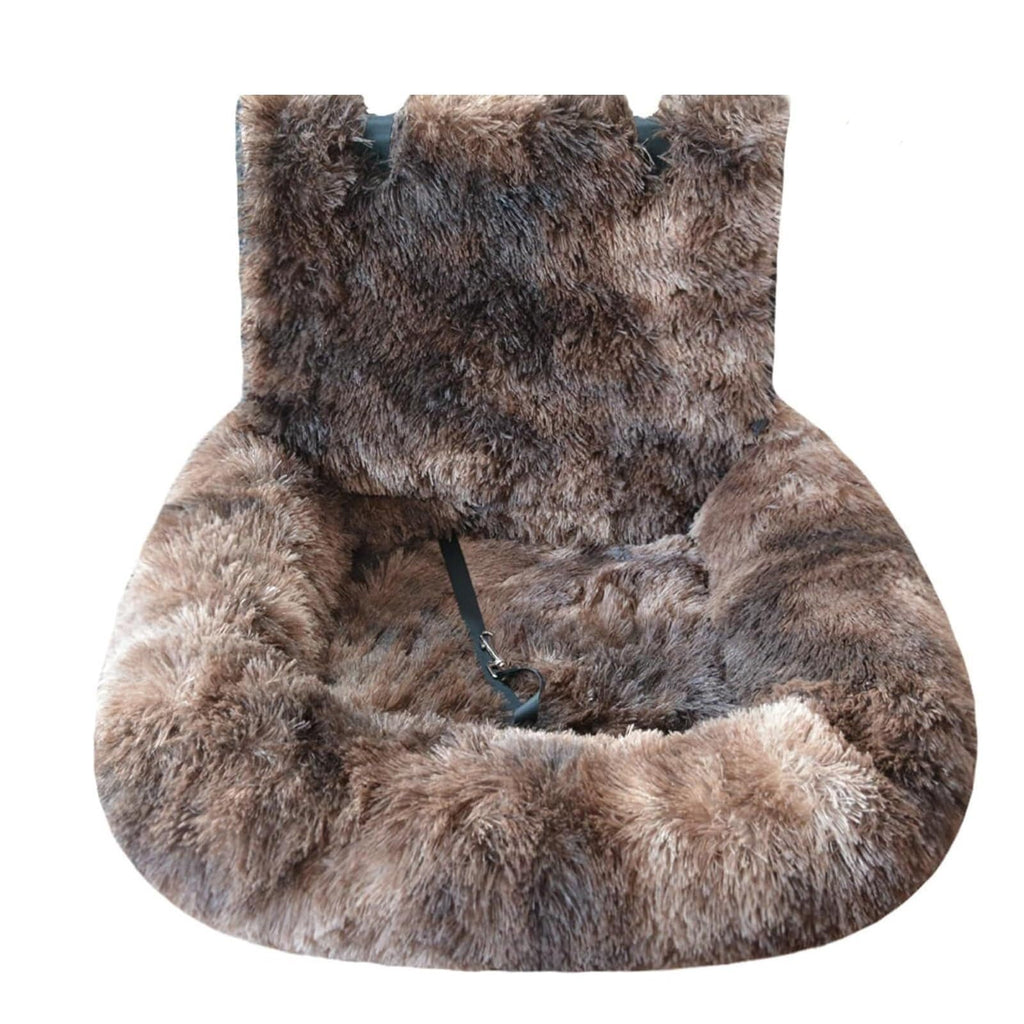Generic Car Seat- Pets Bed, Dog Car Bed with Straps Furry Seats with Thick Cushion for Travel, with Thick Cus for