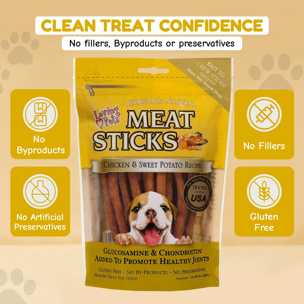 Loving Pets Meat Sticks Dog Treats - Sweet Potato and Chicken Recipe view 2