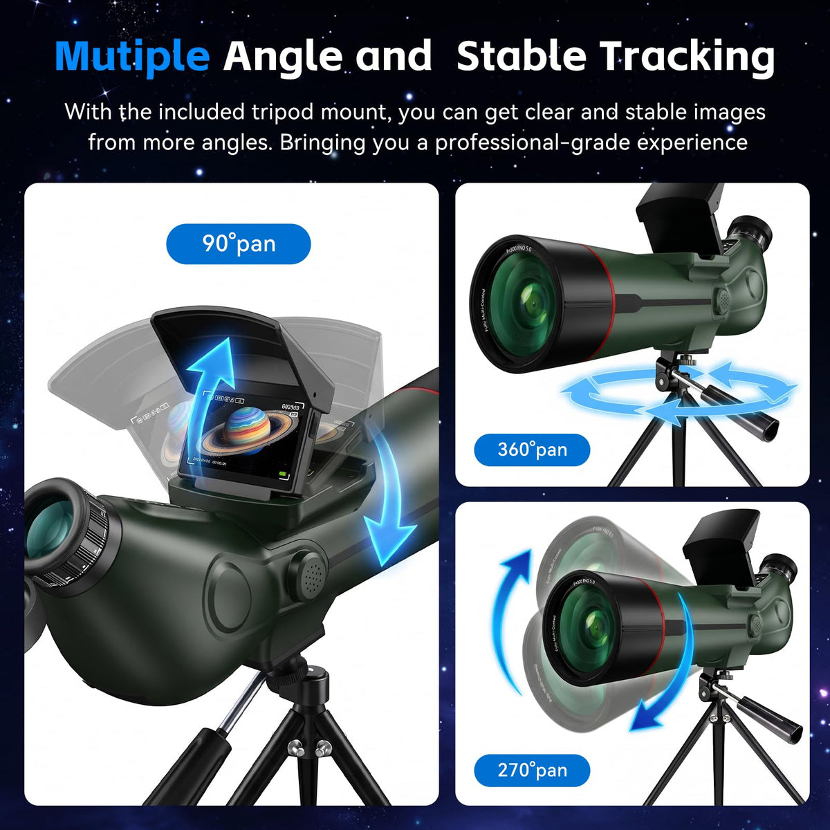 Digital Telescope,Professional Auto-Focus Digital Refractor Smart Telescope (additional view 7)