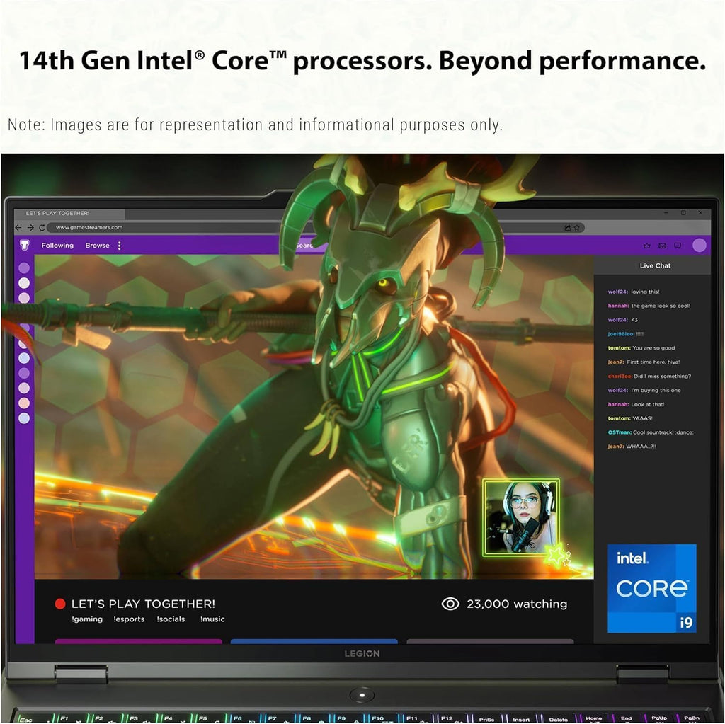 Lenovo Legion 5i 16" Gaming Laptop, with Lifetime Office 2021, WQXGA 165Hz, 14th Gen Intel i9-14900HX