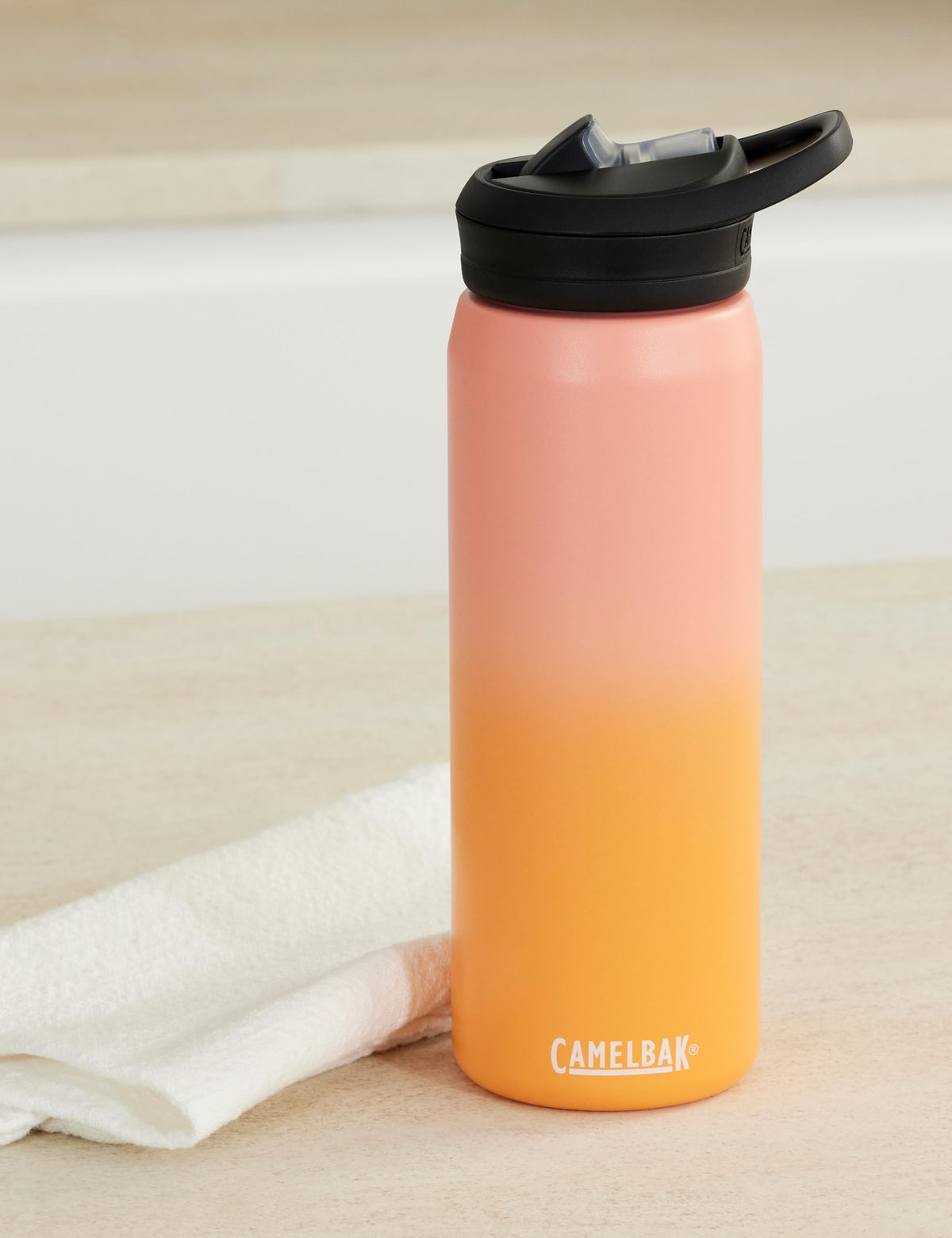 CamelBak Eddy+ Insulated Stainless Steel Water Bottle with Bite Valve Straw - Melon Fade / 25 Ounces view 1