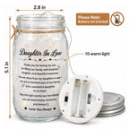Daughter-in-Law Mason Jar Night Light, Birthday Gifts for daughter-in-law (additional view 1)