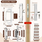 MENGBEI Sliding Glass Door Handle Set,3-15/16" Screw Hole Spacing, Fits Door Thickness (additional view 3)
